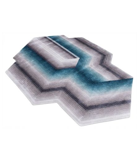 Alfombra gris azul degradada - Comete