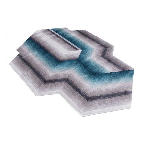 Tapis Dégradé Bleu Gris - Comete