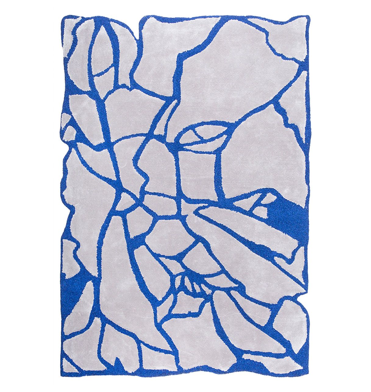 Modern blue and gray rug - Philae