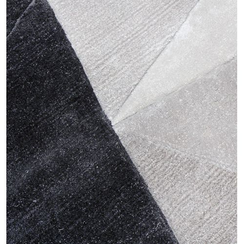 Tapis de Salon Gris, Noir et Jaune Topaze - Cristal