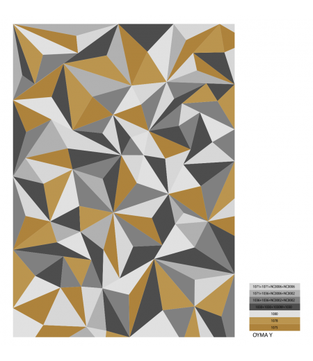 Alfombra rectangular de lana y viscosa - Celeste