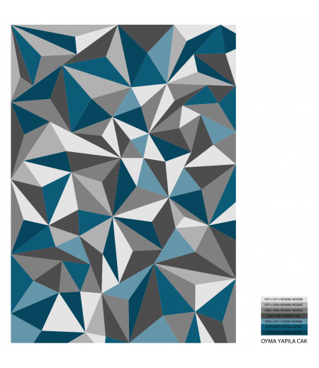 Tapis Rectangulaire à Motifs Géométriques - Celeste