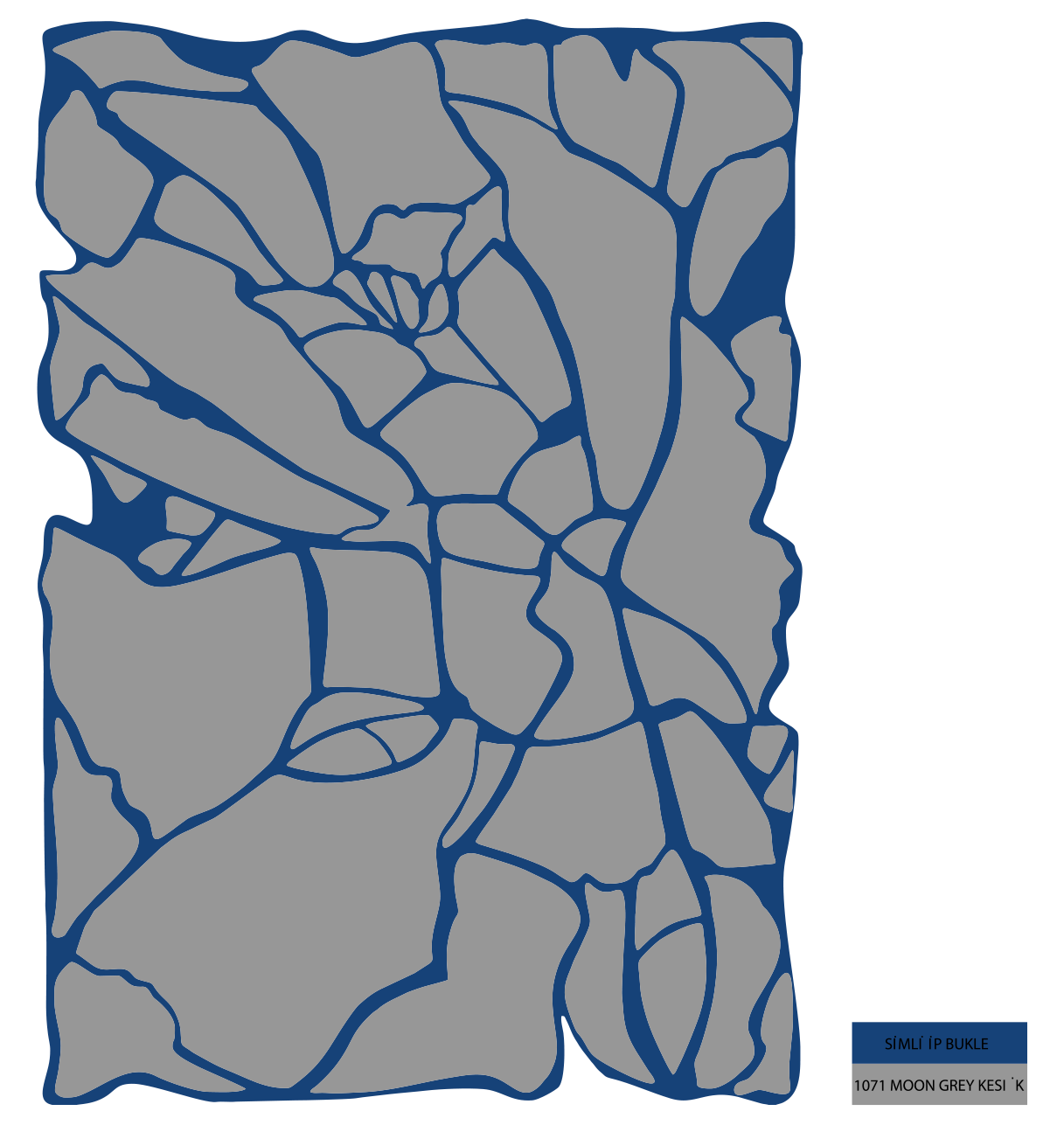 Alfombra moderna azul y gris - Philae