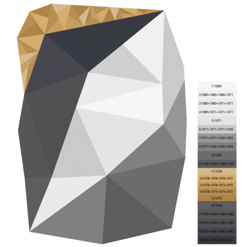 Tapis de Salon Gris, Noir et Jaune Topaze - Cristal