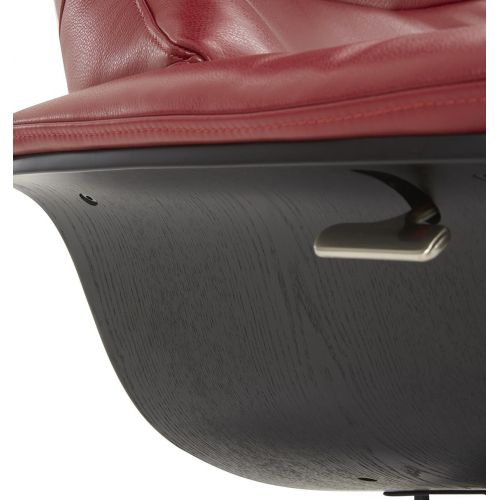 Fauteuil en cuir et chêne noir - Naos