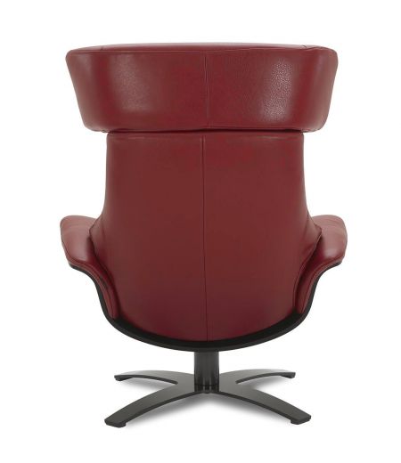 Fauteuil en cuir et chêne noir - Naos