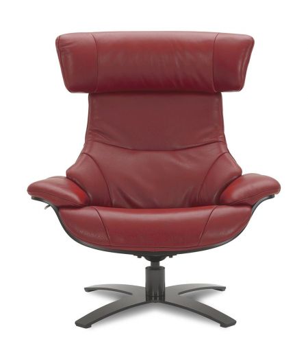 Fauteuil en cuir et chêne noir - Naos