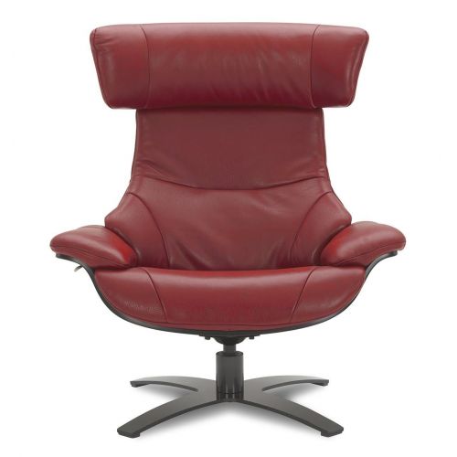 Fauteuil en cuir et chêne noir - Naos