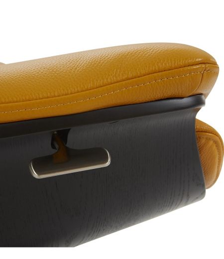 Fauteuil en cuir et chêne noir - Naos