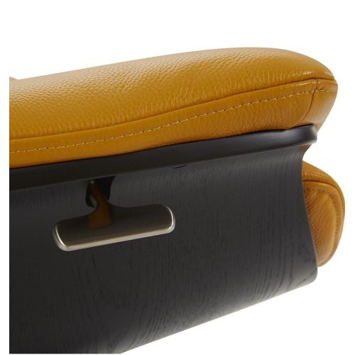 Fauteuil en cuir et chêne noir - Naos