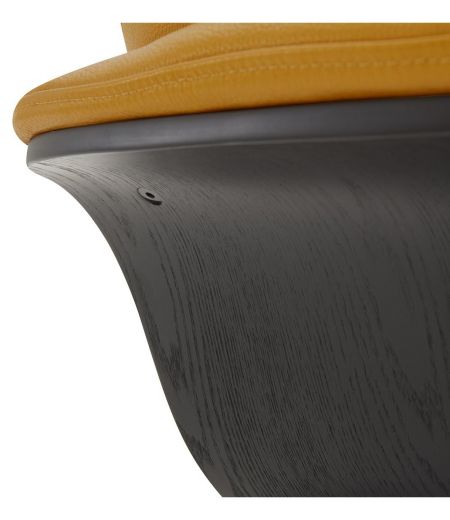 Fauteuil en cuir et chêne noir - Naos