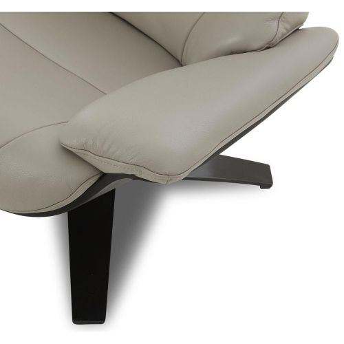 Fauteuil en cuir et chêne noir - Naos