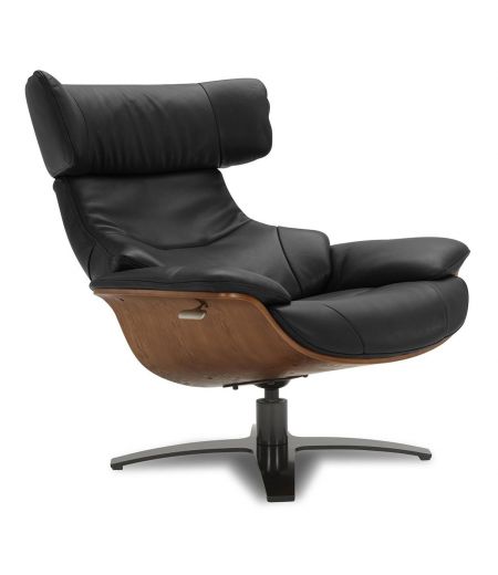 Fauteuil en cuir et chêne Naturel - Naos