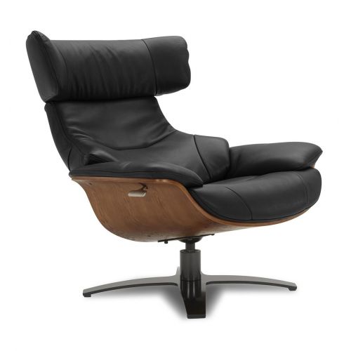 Fauteuil en cuir et chêne Naturel - Naos