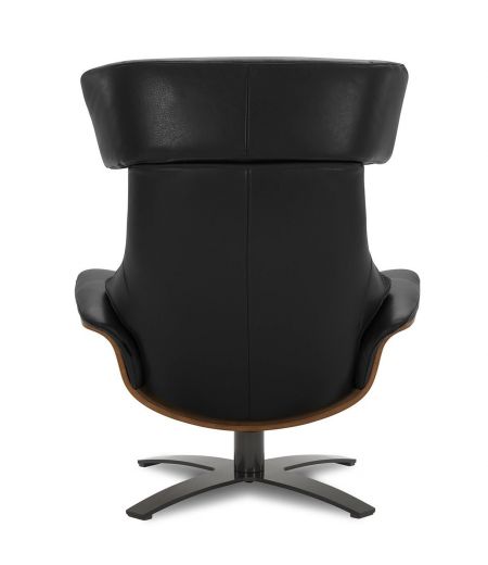 Fauteuil en cuir et chêne Naturel - Naos