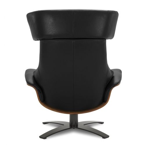 Fauteuil en cuir et chêne Naturel - Naos