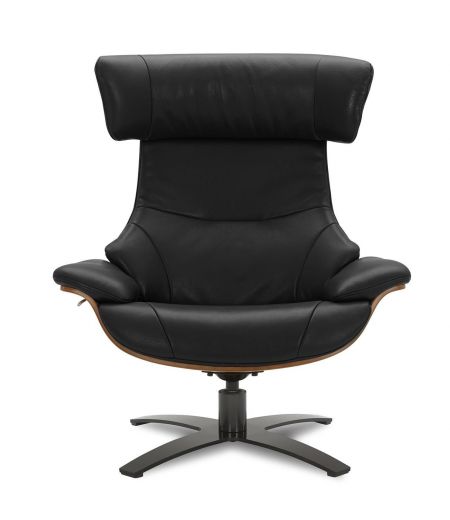 Fauteuil en cuir et chêne Naturel - Naos