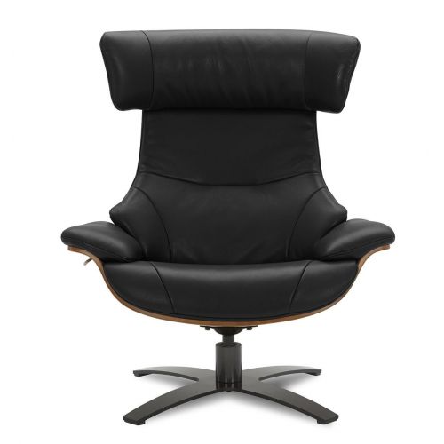 Fauteuil en cuir et chêne Naturel - Naos