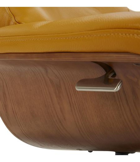 Fauteuil en cuir et chêne Naturel - Naos