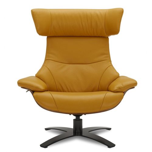 Fauteuil en cuir et chêne Naturel - Naos