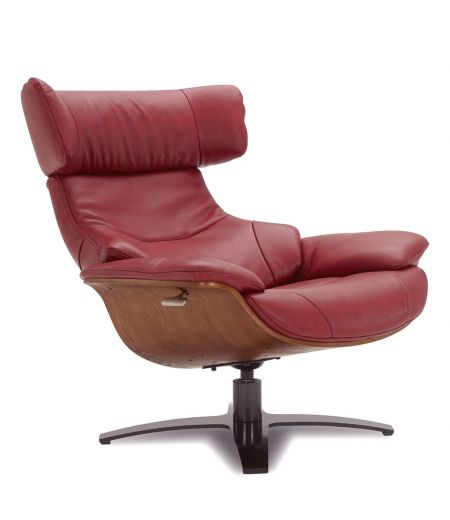 Fauteuil en cuir et chêne Naturel - Naos