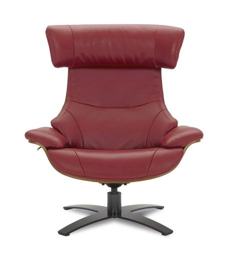 Fauteuil en cuir et chêne Naturel - Naos