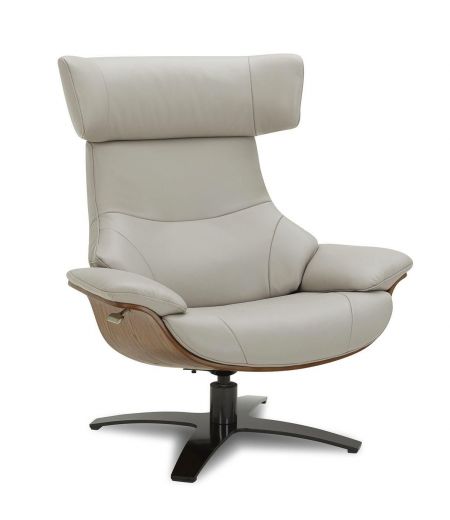 Fauteuil en cuir et chêne Naturel - Naos