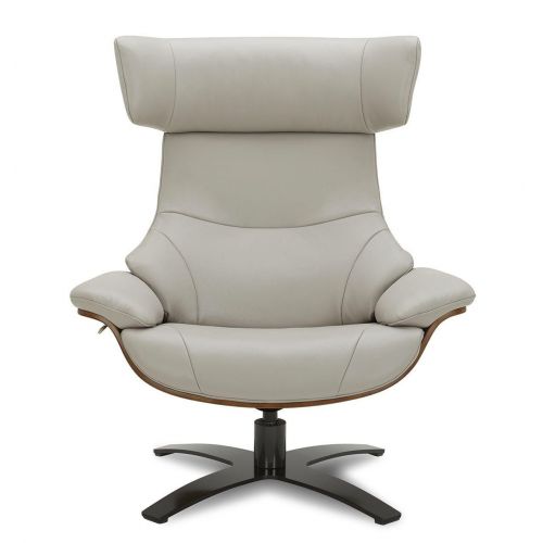 Fauteuil en cuir et chêne Naturel - Naos