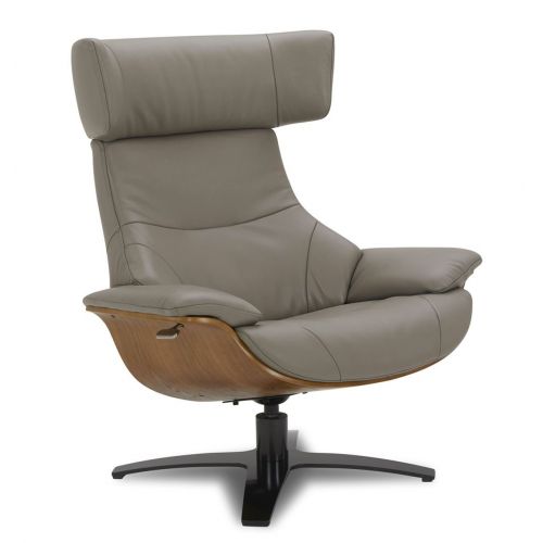 Fauteuil en cuir et chêne Naturel - Naos