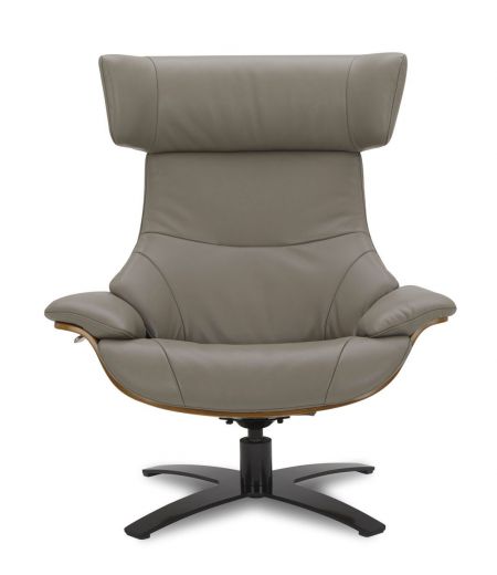 Fauteuil en cuir et chêne Naturel - Naos