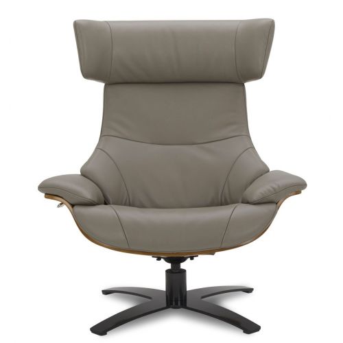 Fauteuil en cuir et chêne Naturel - Naos