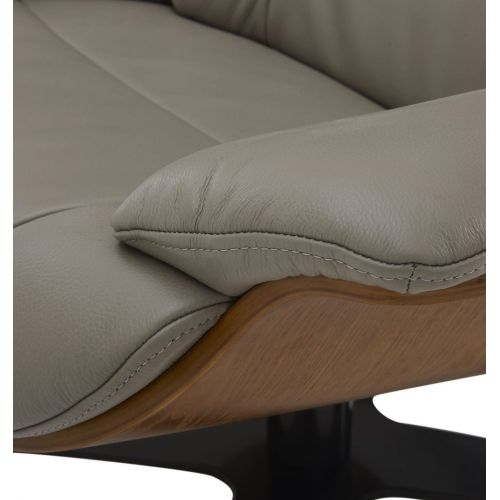 Fauteuil en cuir et chêne Naturel - Naos