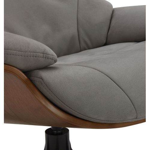 Fauteuil en Microfibre et chêne Naturel - Naos