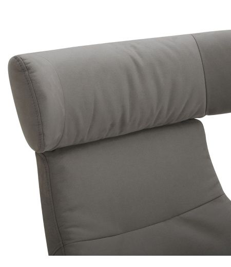 Fauteuil en Microfibre et chêne Naturel - Naos