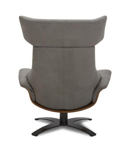 Fauteuil en Microfibre et chêne Naturel - Naos