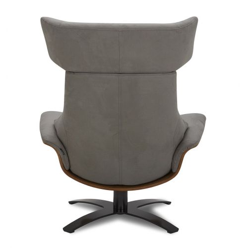 Fauteuil en Microfibre et chêne Naturel - Naos