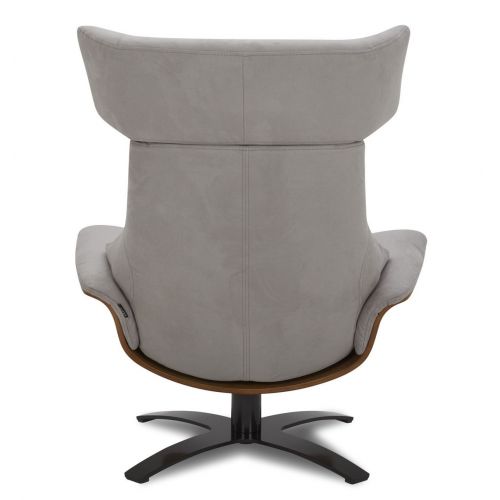 Fauteuil en Microfibre et chêne Naturel - Naos