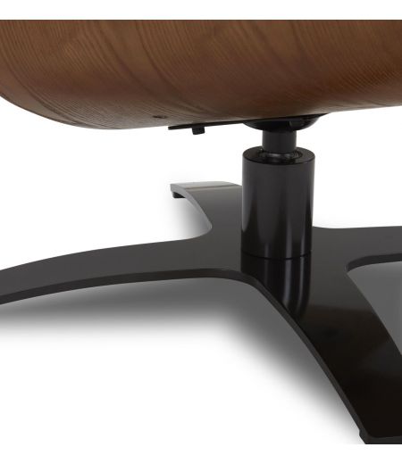 Fauteuil en Microfibre et chêne Naturel - Naos