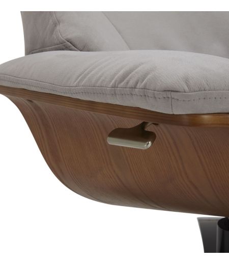 Fauteuil en Microfibre et chêne Naturel - Naos