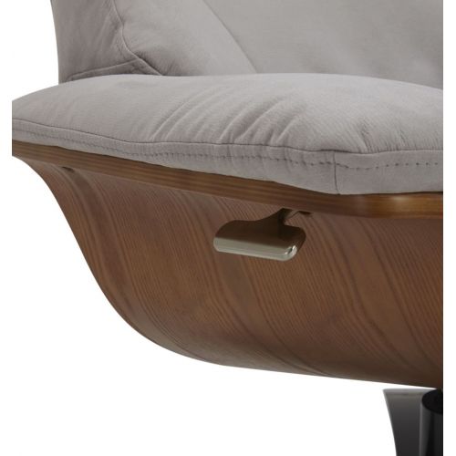 Fauteuil en Microfibre et chêne Naturel - Naos