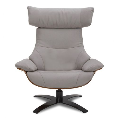 Fauteuil en Microfibre et chêne Naturel - Naos