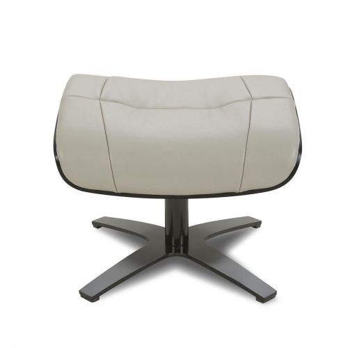 Puf en piel y roble negro - Naos