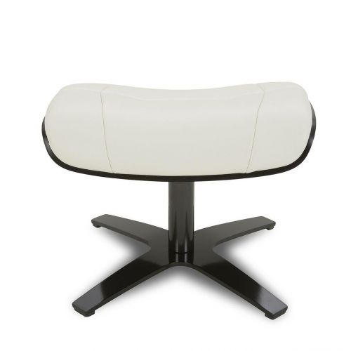 Pouf en cuir et chêne noir - Naos