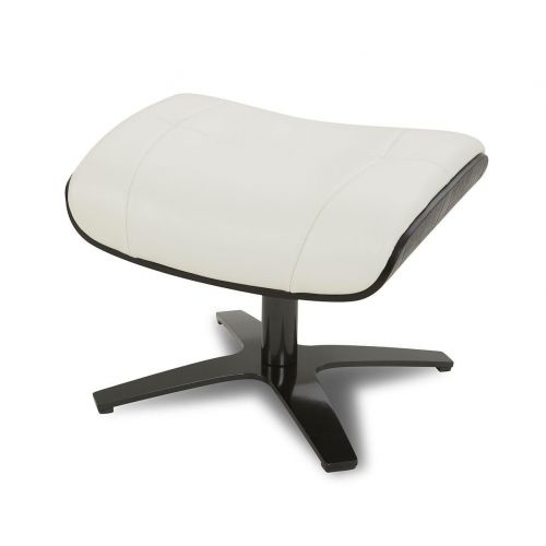 Pouf en cuir et chêne noir - Naos