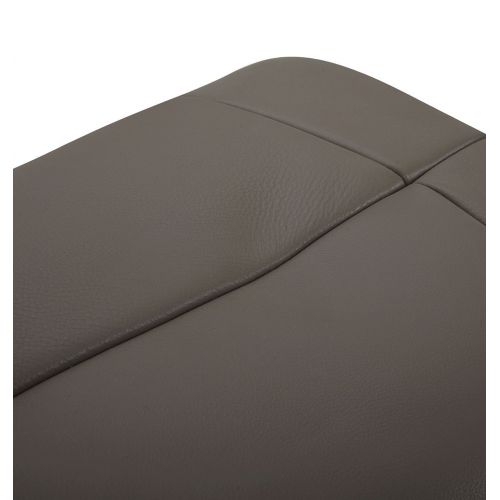 Pouf en cuir et chêne Naturel - Naos