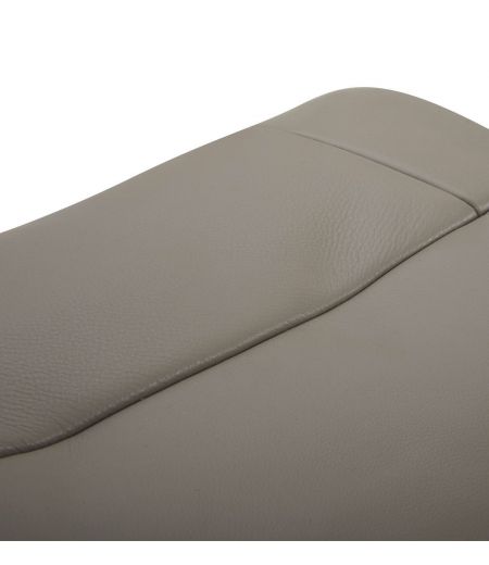 Pouf en cuir et chêne Naturel - Naos