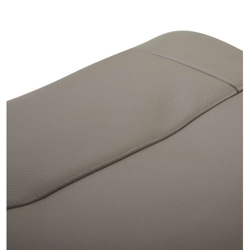 Pouf en cuir et chêne Naturel - Naos