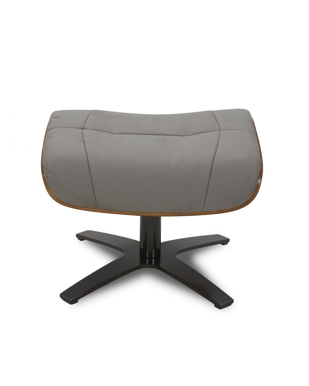 Pouf en Microfibre et chêne Naturel - Naos