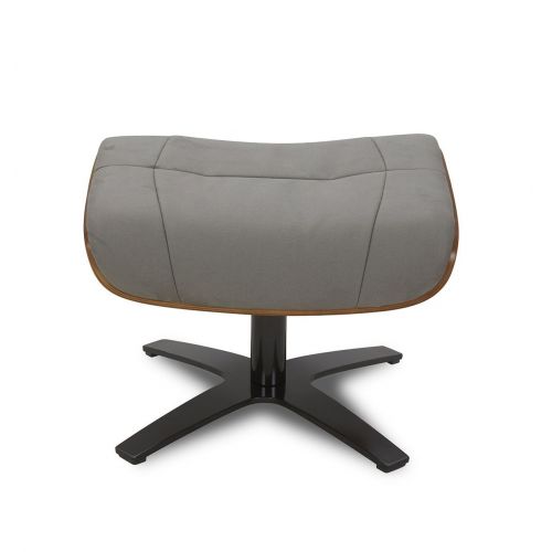 Pouf en Microfibre et chêne Naturel - Naos