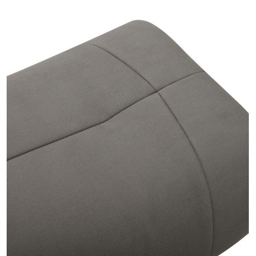 Pouf en Microfibre et chêne Naturel - Naos